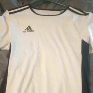 Adidas Mens White and Black Sports Shirt